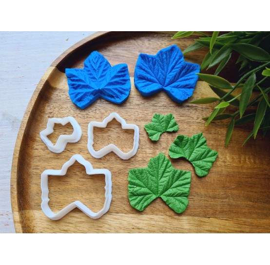 Silicone veiner, Cloudberry leaf, set or individually