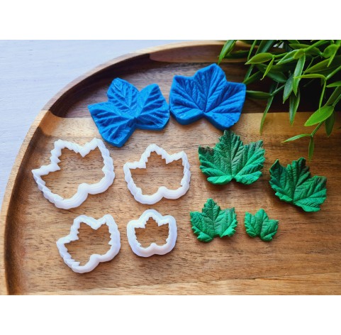 Silicone veiner, Cloudberry leaf, set or individually