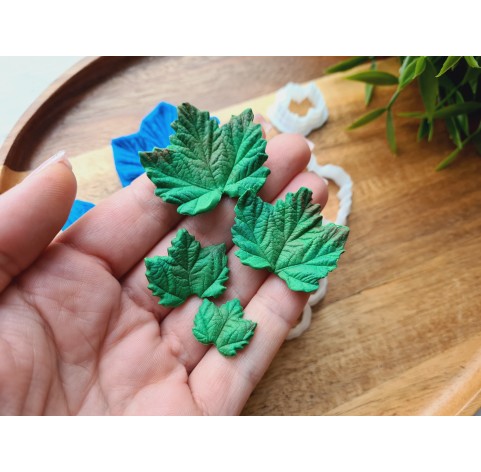 Silicone veiner, Cloudberry leaf, set or individually