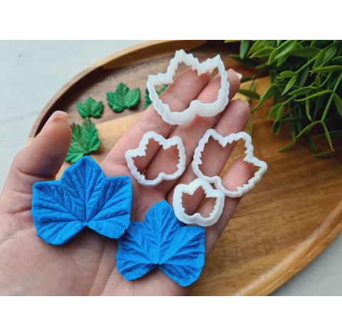 Silicone veiner, Cloudberry leaf, set or individually