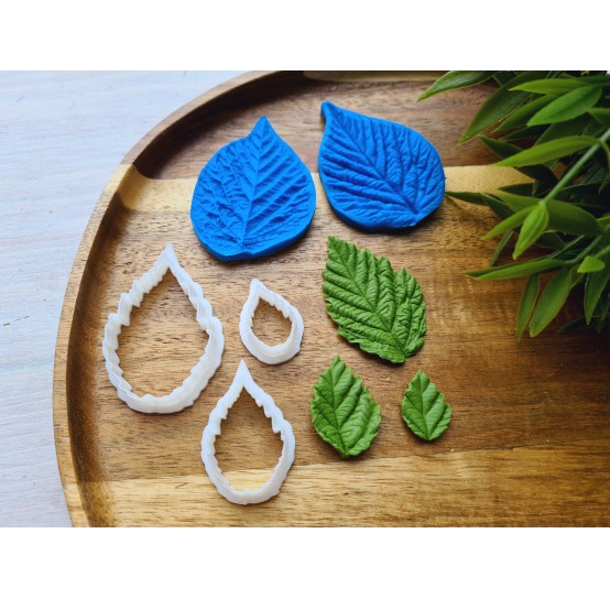 Silicone veiner, Raspberry leaf, style 3, set or individually