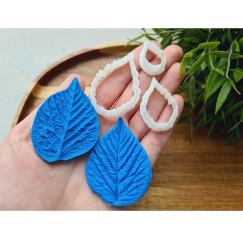 Silicone veiner, Raspberry leaf, style 3, set or individually