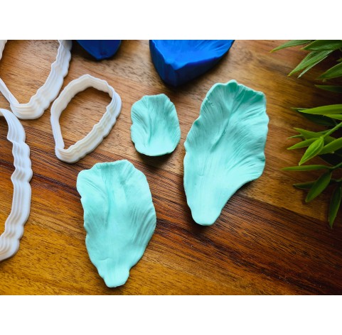 Silicone veiner, Tulip petal texture, style 1, set or individually