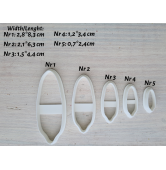 Silicone veiner, Lily petal texture, style 1, set or individually