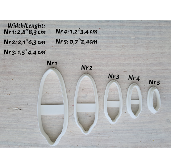 Silicone veiner, Lily petal texture, style 1, set or individually