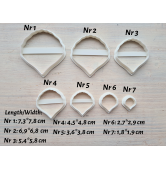 Silicone veiner, Hibiscus petal texture, set or individually