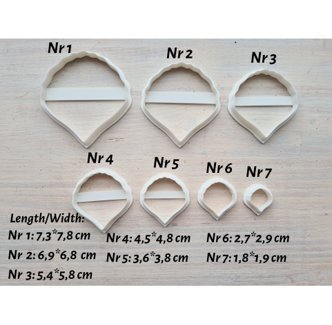 Silicone veiner, Hibiscus petal texture, set or individually