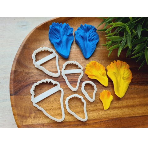 Silicone veiner, Parrot tulip petal texture, style 2, set or individually