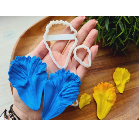 Silicone veiner, Parrot tulip petal texture, style 2, set or individually