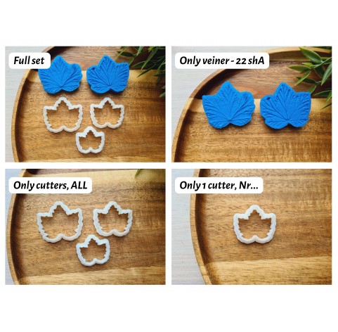 Silicone veiner, Currant leaf, set or individually