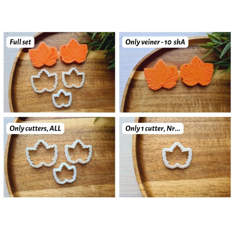 Silicone veiner, Currant leaf, set or individually