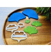 Silicone veiner, Ginkgo leaf, set A, set or individually