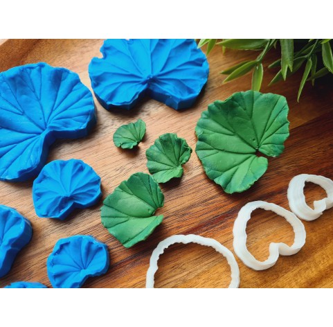 Silicone veiner, Geranium leaf, Set A, Set B or Set C, set or individually