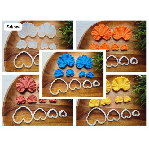 Silicone veiner, Geranium leaf, Set A, Set B or Set C, set or individually