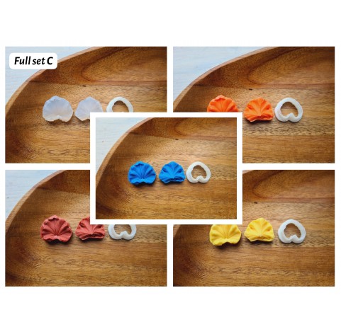 Silicone veiner, Geranium leaf, Set A, Set B or Set C, set or individually