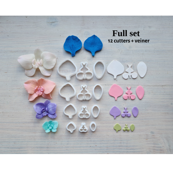 Silicone veiner, Orchid petal texture, style 2, Set A, Set B, Set C or Set D, set or individually