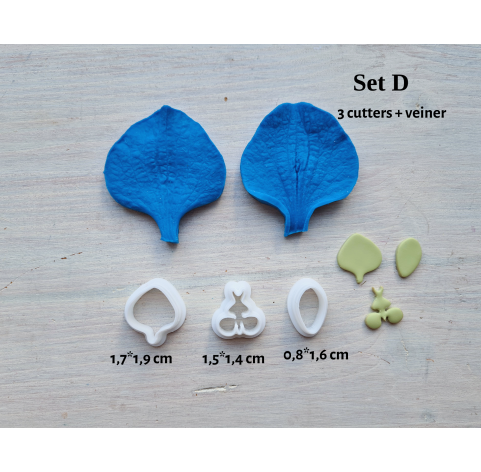 Silicone veiner, Orchid petal texture, style 2, Set A, Set B, Set C or Set D, set or individually