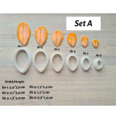 Silicone veiner, Tulip petal texture, style 2, Set A, set or individually