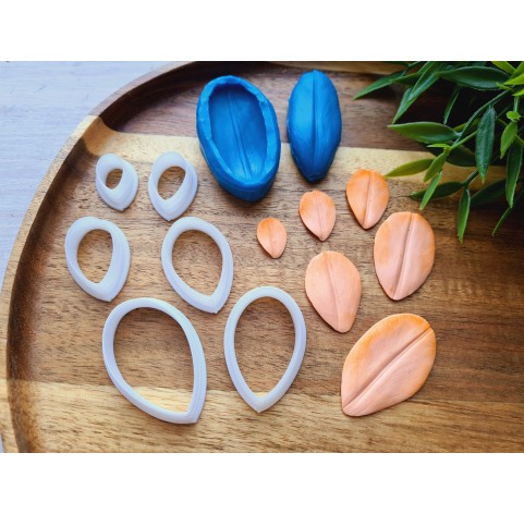 Silicone veiner, Tulip petal texture, style 2, Set A, set or individually