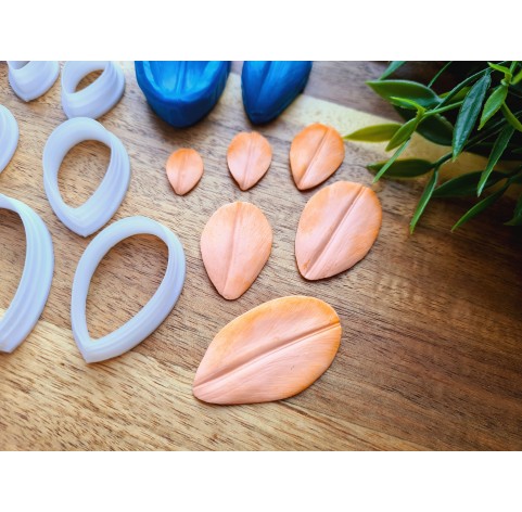 Silicone veiner, Tulip petal texture, style 2, Set A, set or individually