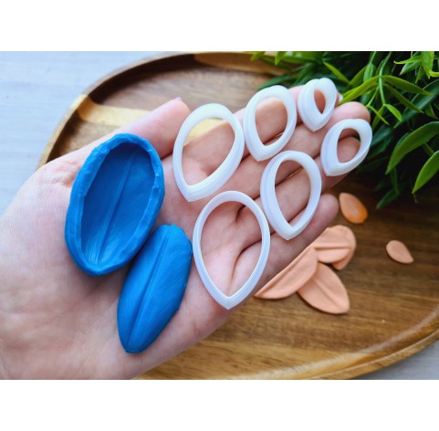 Silicone veiner, Tulip petal texture, style 2, Set A, set or individually