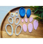 Silicone veiner, Tulip petal texture, style 2, Set B, set or individually