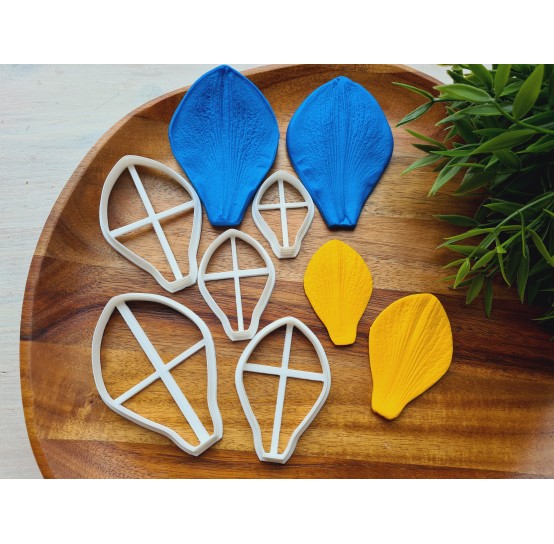 Silicone veiner, Lily petal texture, style 2, set or individually