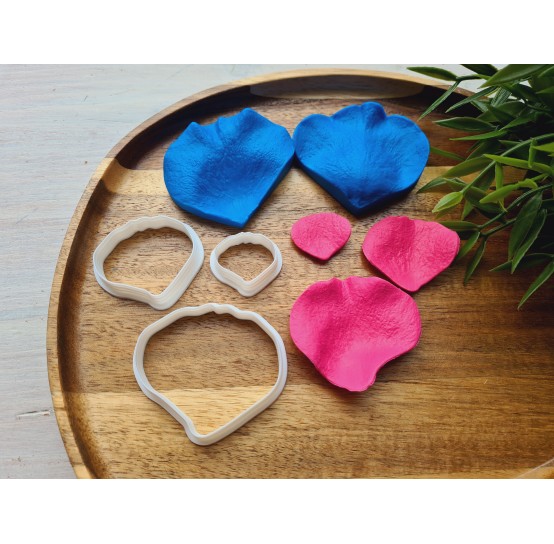 Silicone veiner, Rose petal texture, large, style 4, set or individually