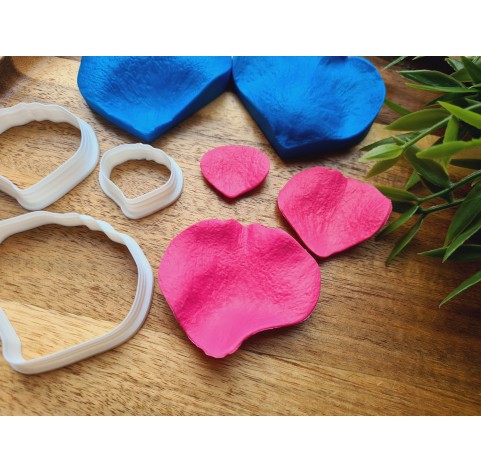 Silicone veiner, Rose petal texture, large, style 4, set or individually