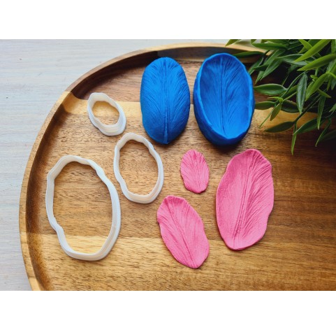 Silicone veiner, Tulip petal texture, style 3, set or individually