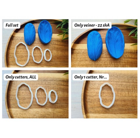 Silicone veiner, Tulip petal texture, style 3, set or individually
