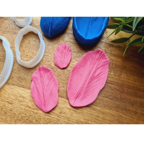 Silicone veiner, Tulip petal texture, style 3, set or individually