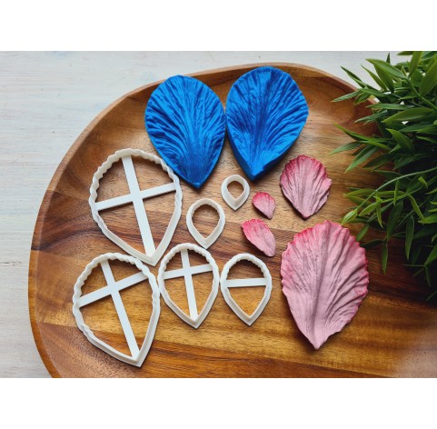 Silicone veiner, Petal texture, style 6, set or individually