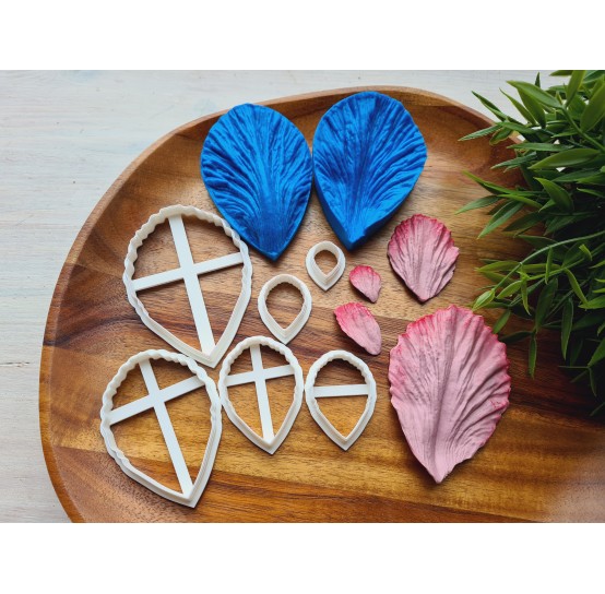 Silicone veiner, Petal texture, style 6, set or individually