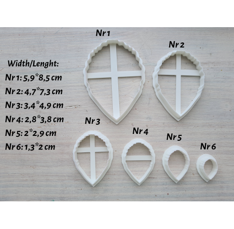 Silicone veiner, Petal texture, style 6, set or individually