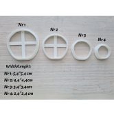 Silicone veiner, Petal texture, style 7, set or individually