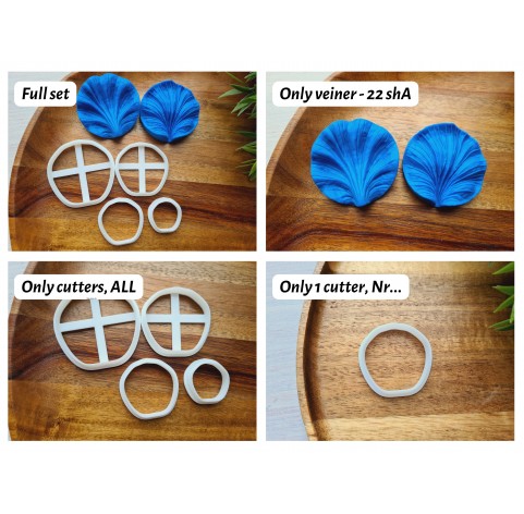 Silicone veiner, Petal texture, style 7, set or individually