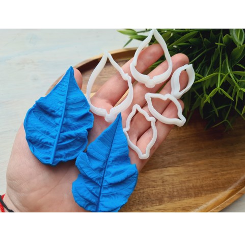 Silicone veiner, Poinsettia leaf, style 2, full set or individually