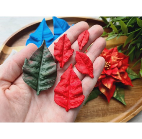 Silicone veiner, Poinsettia leaf, style 2, full set or individually