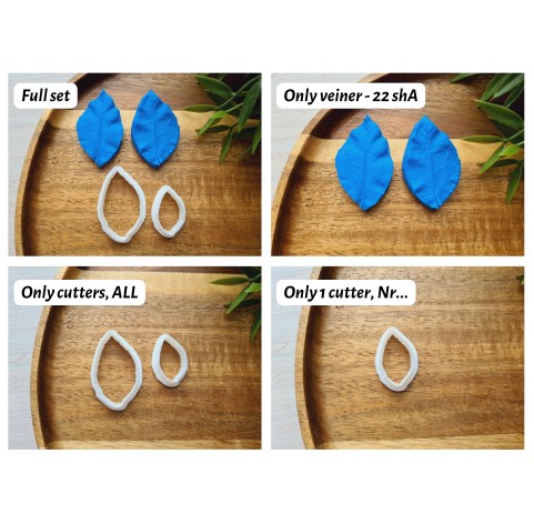 Silicone veiner, Apple tree leaf, set or individually