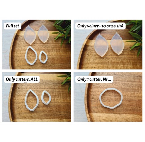 Silicone veiner, Apple tree leaf, set or individually