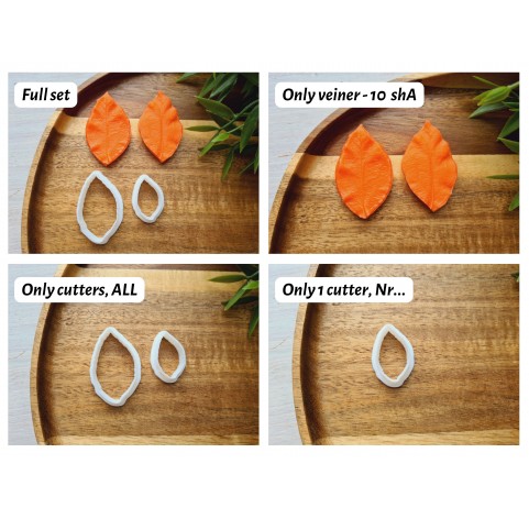 Silicone veiner, Apple tree leaf, set or individually