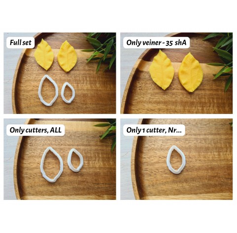 Silicone veiner, Apple tree leaf, set or individually