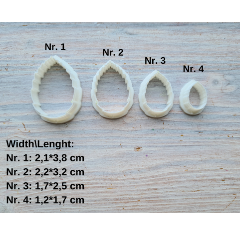 Silicone veiner, Rose leaf, style 3, set or individually
