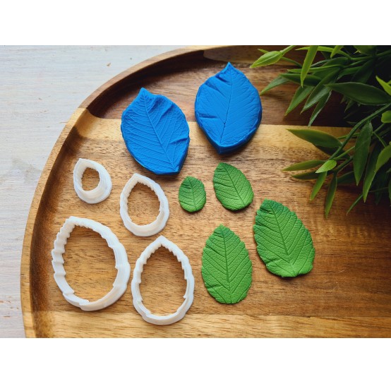 Silicone veiner, Rose leaf, style 3, set or individually