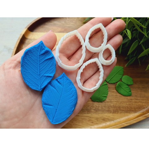 Silicone veiner, Rose leaf, style 3, set or individually