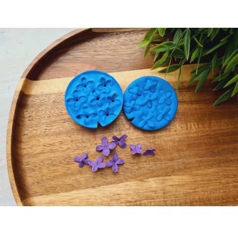 Silicone veiner, Lilac petal texture, style 1, 7 elements, ~ 1.3*1.8 cm