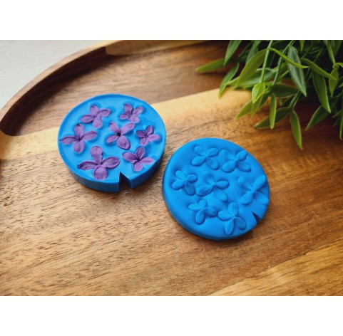 Silicone veiner, Lilac petal texture, style 1, 7 elements, ~ 1.3*1.8 cm