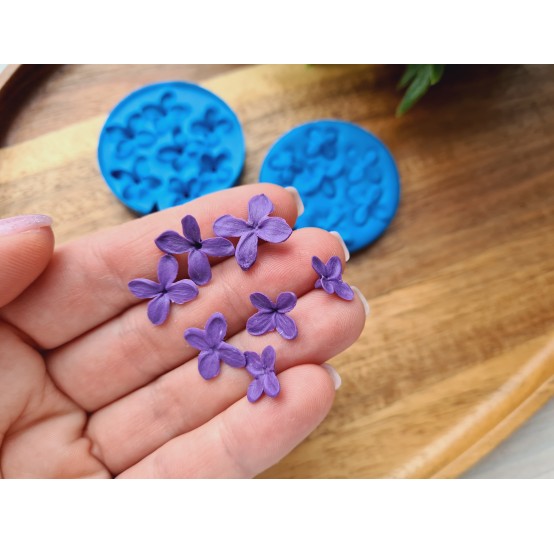 Silicone veiner, Lilac petal texture, style 1, 7 elements, ~ 1.3*1.8 cm