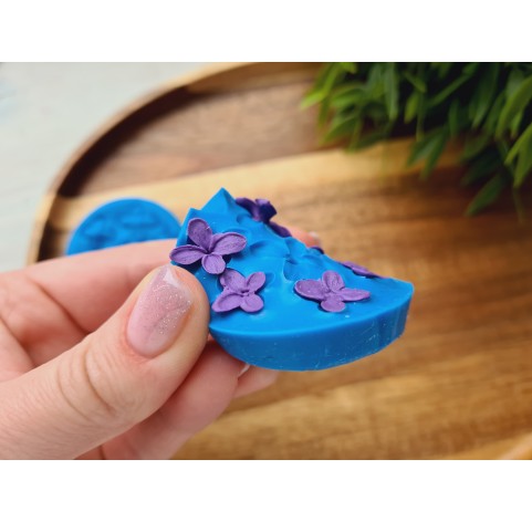 Silicone veiner, Lilac petal texture, style 1, 7 elements, ~ 1.3*1.8 cm